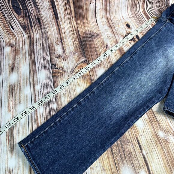 American Eagle ARTIST Size 4 Blue Low Rise Crop Capri Jeans Denim Pants 28x24 - Picture 6 of 9